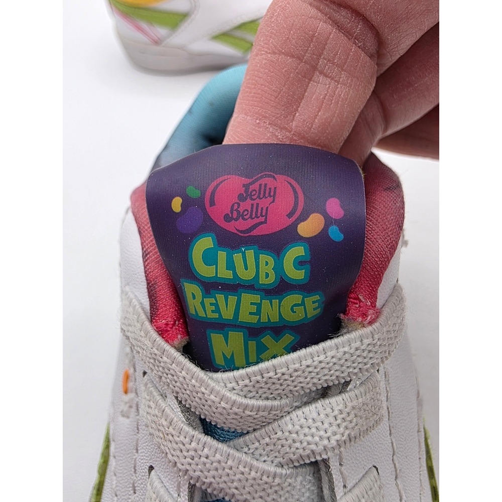 Kids Reebok Jelly Belly Club C Revenge Mix White Rainbow Sneakers Toddler 6.5 - Picture 5 of 8